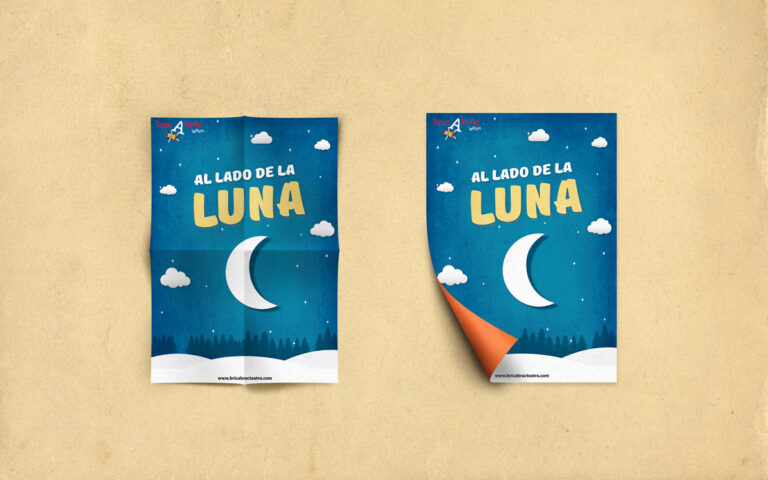 CARTEL – AL LADO DE LA LUNA​ Diseño del Cartel de AL LADO DE LA LUNA de la compañía bricAbrac Teatro, Sevilla (España). #gráfico / #Cartel / #artwork / #berth99 / #bricAbracTeatro / #ALLADODELALUNA