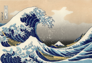 Eternidad cautivadora: decodificando "La gran ola de Kanagawa" de Katsushika Hokusai La gran ola frente a Kanagawa: En el vasto panorama de la historia del arte, algunas obras logran trascender épocas y culturas para convertirse en íconos globales, capaces de cautivar e inspirar a generaciones enteras. Entre estas joyas artísticas, "La gran ola de Kanagawa" emerge como un titán, dominando el paisaje visual con su sorprendente poder y estética. Creado por el maestro japonés Katsushika Hokusai en el siglo XIX, este grabado es más que una simple pintura. Encarna una era, un movimiento artístico y una exploración de la compleja relación entre el hombre y la naturaleza. A través de este viaje a los fascinantes detalles de "La Gran Ola de Kanagawa", nos sumergiremos en las turbulentas aguas de su contexto histórico, sus profundos simbolismos y las técnicas artísticas que la convierten en una pieza central del arte ukiyo-e. Acompáñenos mientras levantamos el velo sobre los secretos de esta obra icónica y exploramos el legado duradero que dejó en el mundo del arte y más allá.