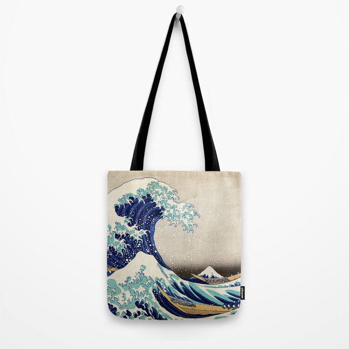 Captura la Majestuosidad del Mar: Explora el Tote Bag 'The Great Wave off Kanagawa' en Society6 ¡Saludos a los amantes del arte y la expresión personal! En esta entrada, estamos emocionados de presentarles una pieza icónica que trae consigo la majestuosidad del mar y la visión artística única: el Tote Bag "The Great Wave off Kanagawa". Si estás buscando un accesorio que combine elegancia y cultura, ¡este tote bag es una elección cautivadora! Un Vistazo a la Historia del Arte: El Tote Bag "The Great Wave off Kanagawa" no es solo un accesorio; es una ventana al mundo del arte japonés clásico. Este diseño está inspirado en la famosa obra de Katsushika Hokusai, "La Gran Ola de Kanagawa", que ha capturado la imaginación y el asombro de personas de todo el mundo durante generaciones. Al llevar este tote bag, estás llevando contigo una pieza de historia y cultura en movimiento. La Fuerza de la Naturaleza en Tela: La imagen de la gran ola se levanta majestuosamente del océano, un recordatorio visual de la inmensidad y la belleza de la naturaleza. Los detalles precisos y los tonos cautivadores capturan la esencia de la fuerza del agua y la fragilidad de los barcos que navegan en su cresta. Es una pieza que evoca tanto respeto por la naturaleza como admiración por la habilidad artística. Una Elegancia Cultural: Llevar el Tote Bag "The Great Wave off Kanagawa" no es solo un acto de moda, sino un tributo a la rica tradición artística japonesa. Este tote bag se destaca en su simplicidad y elegancia, lo que lo convierte en un accesorio versátil que se adapta a diferentes estilos y ocasiones. Un Regalo Significativo: Si estás buscando un regalo que sea tanto estéticamente atractivo como culturalmente significativo, este tote bag es una elección excepcional. Es un regalo que muestra tu aprecio por el arte y la belleza intemporal. La Unión del Arte y la Moda: En resumen, el Tote Bag "The Great Wave off Kanagawa" es una verdadera unión entre el arte y la moda. Llevar esta pieza no solo agrega un toque de sofisticación a tu atuendo, sino que también es una manera de compartir la belleza de una obra maestra histórica con el mundo que te rodea. ¡Captura la majestuosidad del mar y la maravilla del arte japonés con el Tote Bag "The Great Wave off Kanagawa"! Lleva contigo una pieza de historia y cultura mientras agregas un toque de elegancia a tu estilo.