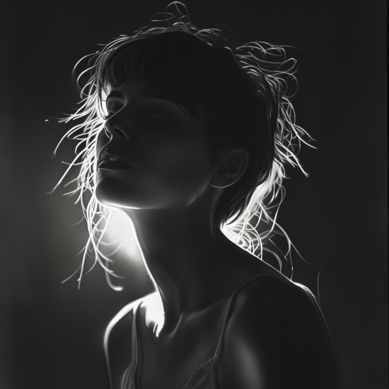 Woman in the Dark: Silhouettes of Emotion