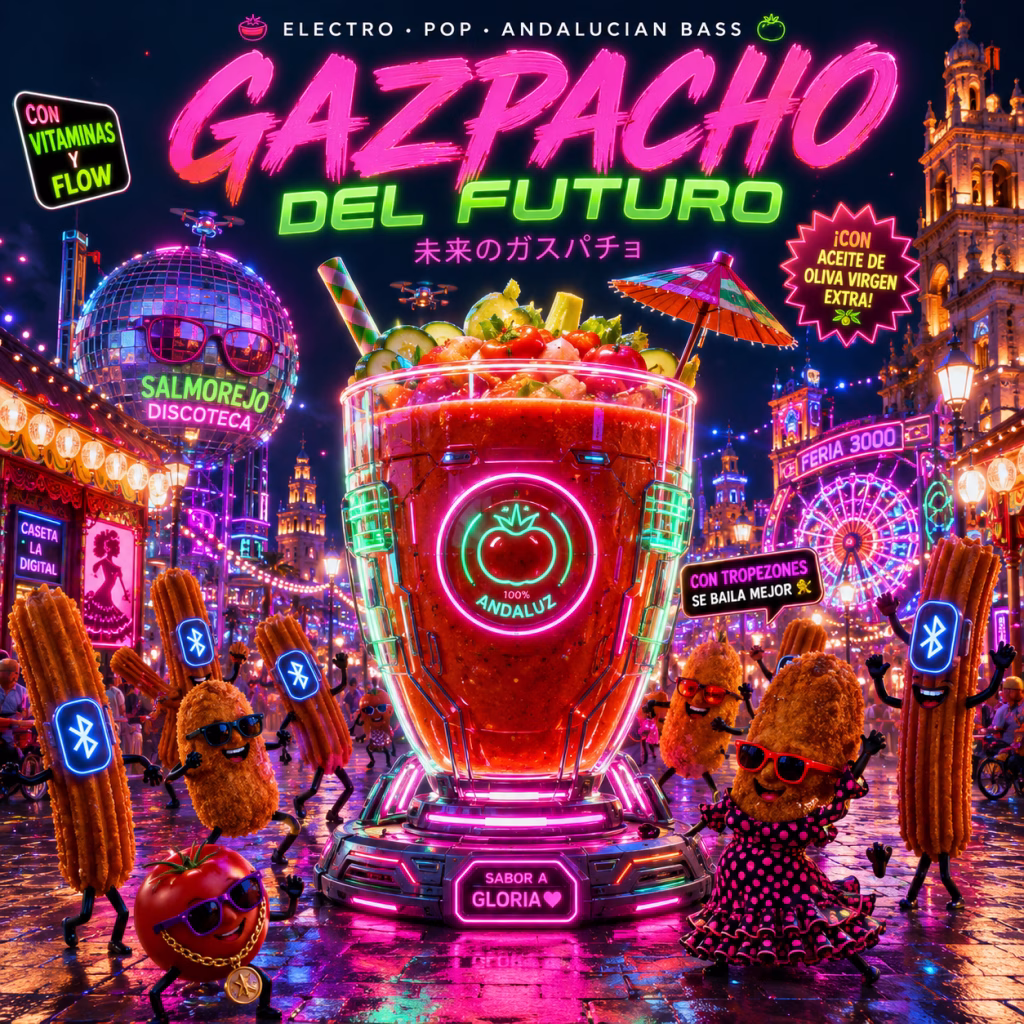 GAZPACHO DIGITAL 3000 🤖🍅 | Electro-Pop Andaluz Absurdo, Meme Songs & Funny Spanish Food Music