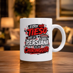 Taza “Estoy más tieso que un chiringuito” – Frase andaluza divertida, sarcástica y viral