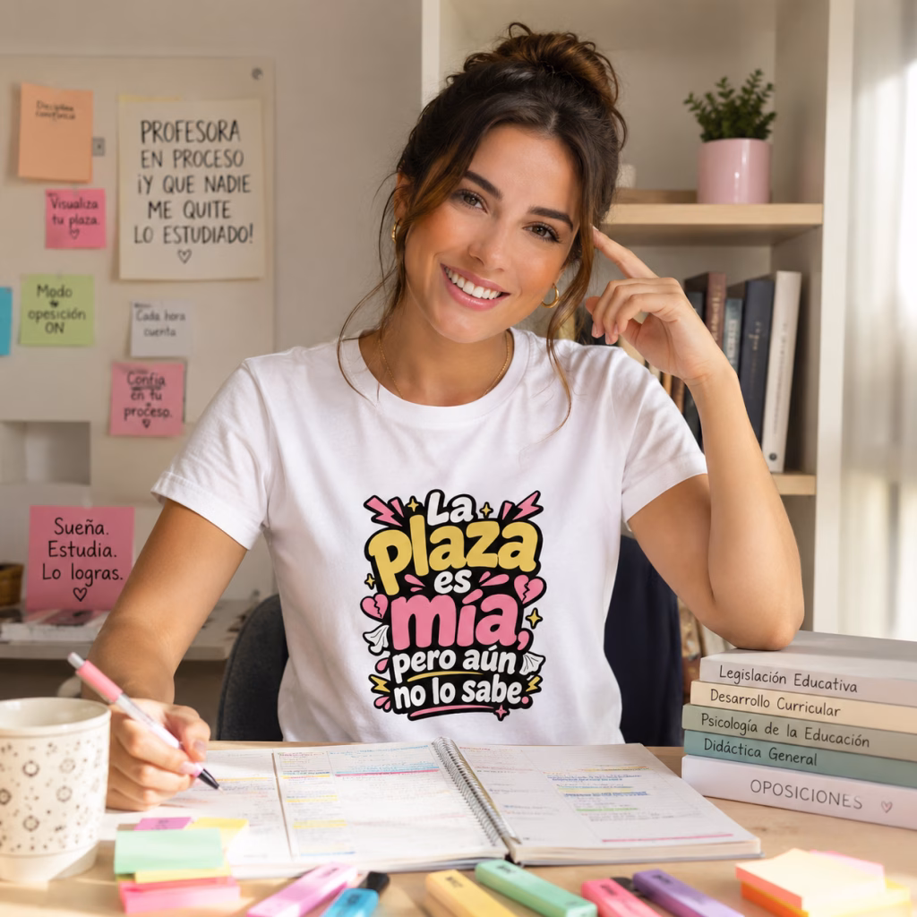 Camiseta “La plaza es mía, pero aún no lo sabe” — Regalo divertido para opositoras