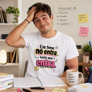 Camiseta “Ese tema no entra hasta que entra” — Regalo divertido para opositores