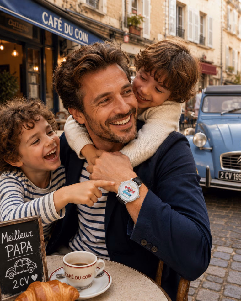 Reloj El Mejor Papá Conduce un 2CV | Regalo vintage para padres amantes del motor