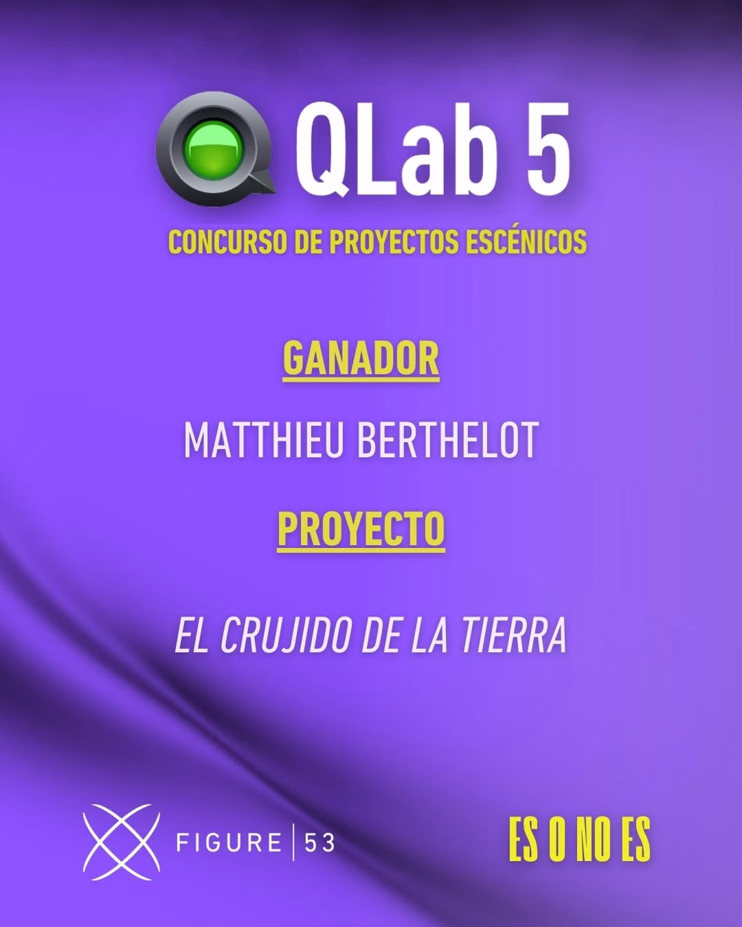 Matthieu Berthelot gana el concurso QLab x Es o no es con El Crujido de la Tierra