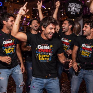 Game Over, pero con barra libre – Camiseta despedida de soltera divertida