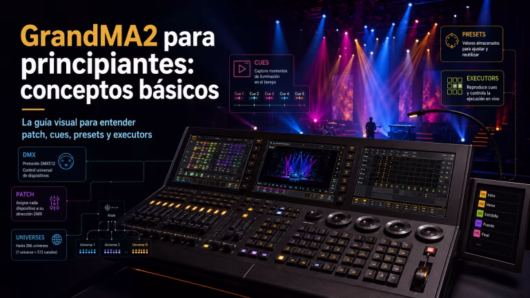 GrandMA2 para principiantes: conceptos básicos de iluminación