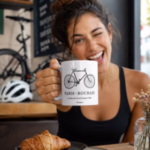 Taza Paris Roubaix 1896 – Regalo vintage para amantes del ciclismo