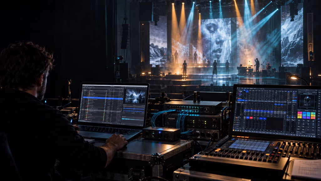 QLab + MagicQ: sincroniza vídeo, sonido e iluminación
