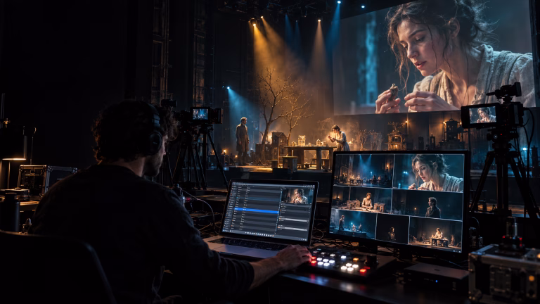 QLab + ATEM Mini Pro: cámaras en directo para teatro